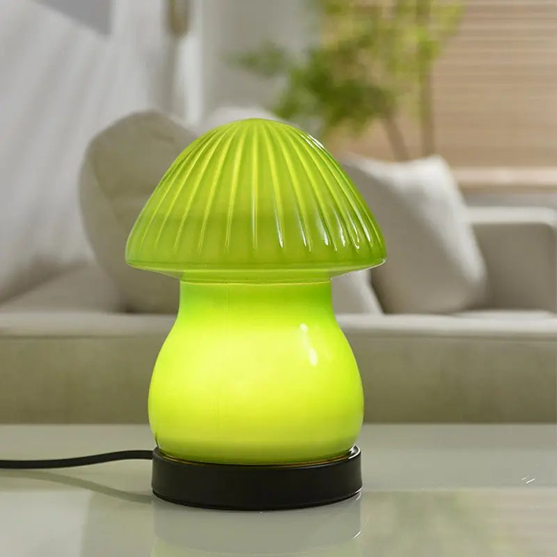 Charming LED Mushroom Baby Lamp in Glass Luxe