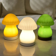 Charming LED Mushroom Baby Lamp in Glass Luxe