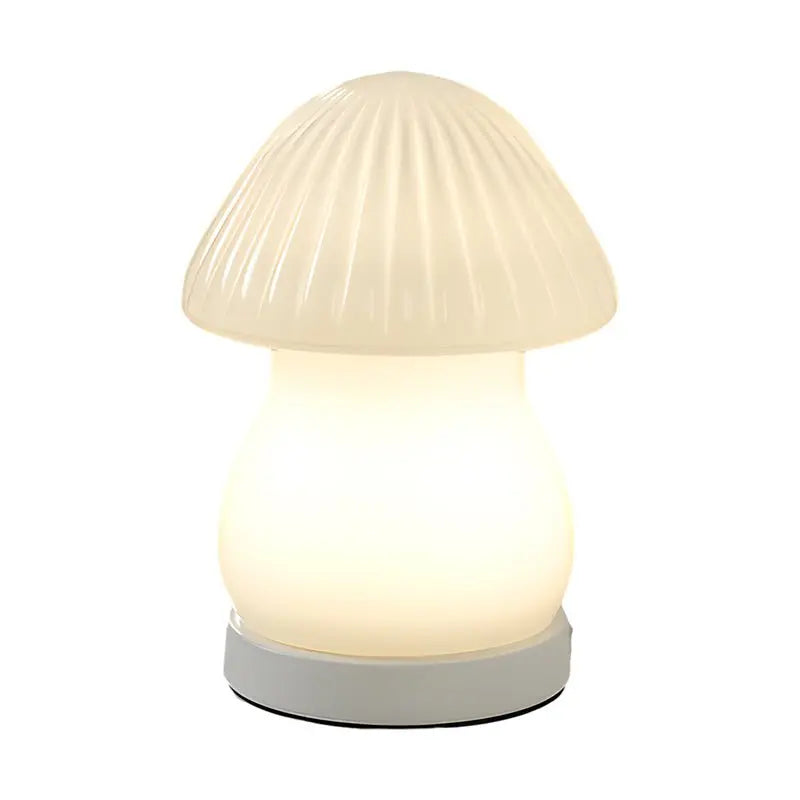 Charming LED Mushroom Baby Lamp in Glass Luxe