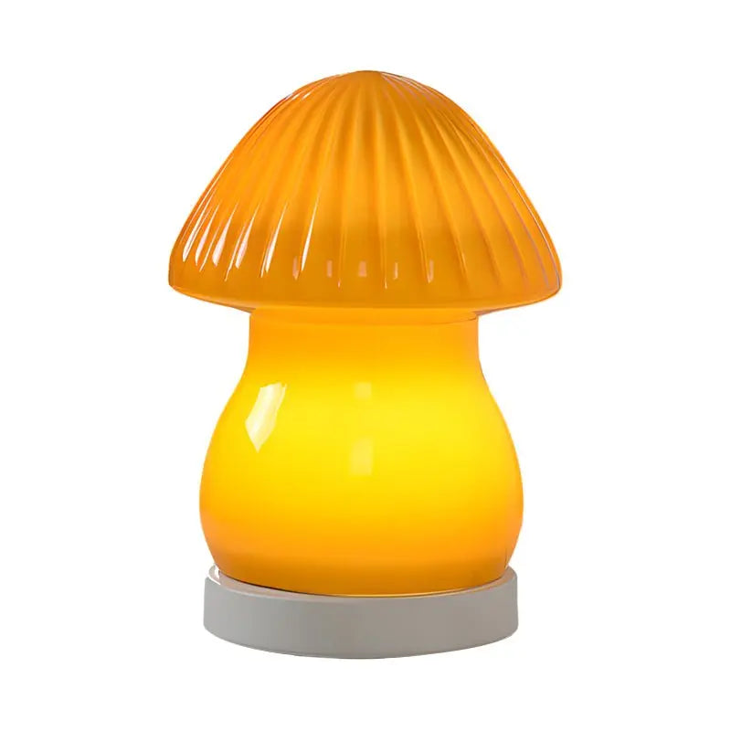 Charming LED Mushroom Baby Lamp in Glass Luxe