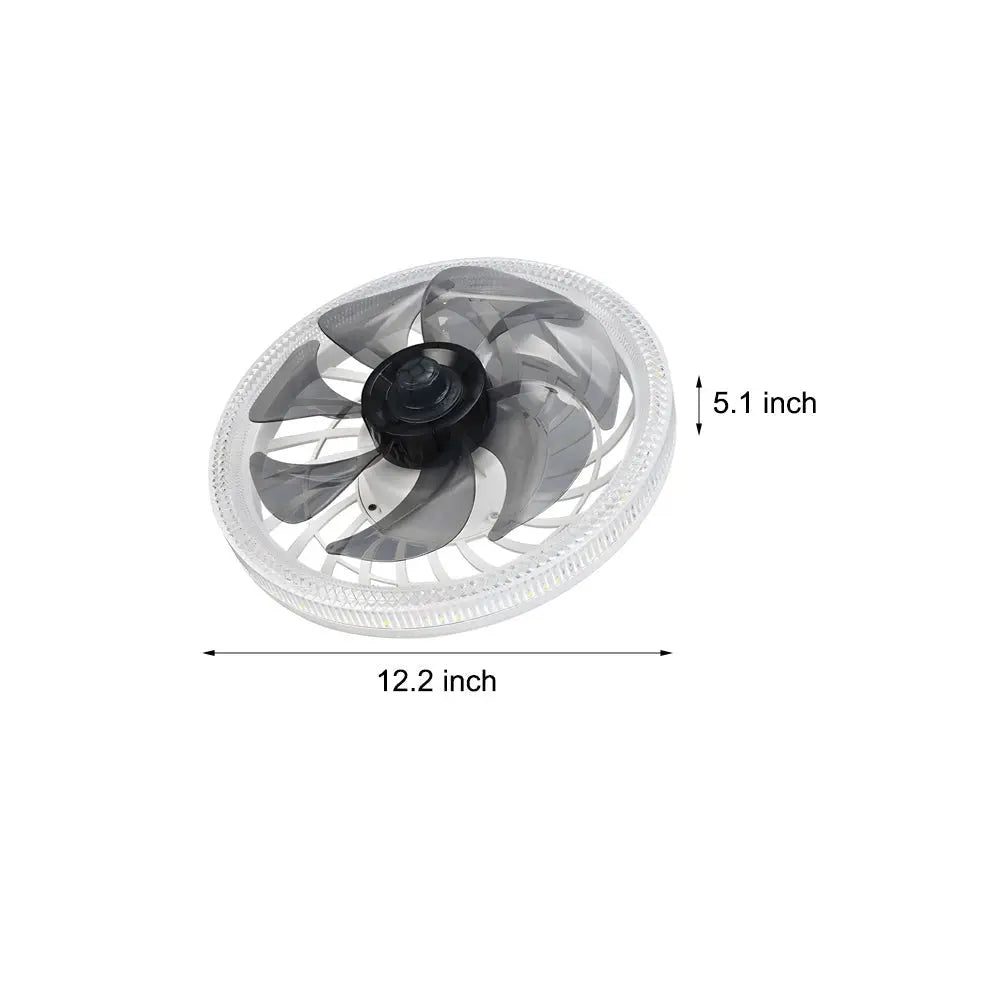 Low Profile 12.2-Inch LED Flush Mount Ceiling Fan with 7 Blades Luxe