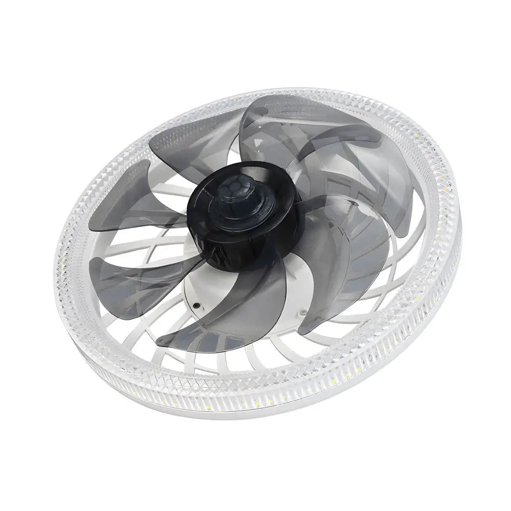 Low Profile 12.2-Inch LED Flush Mount Ceiling Fan with 7 Blades Luxe