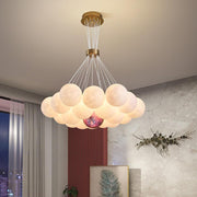 Cluster Globe Chandelier — Glass and Metal, G9 LED, 9/13/17-Light, 16" Diameter, 3000K/6000K