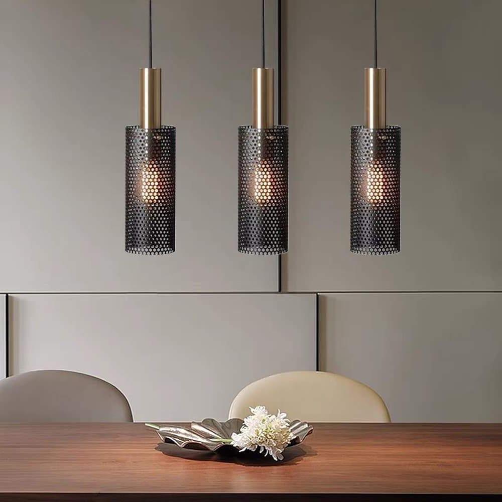 Cylinder Mini Pendant Light — Black or White Metal, LED, 1-Light, E26/E27, 5W, Adjustable Cord