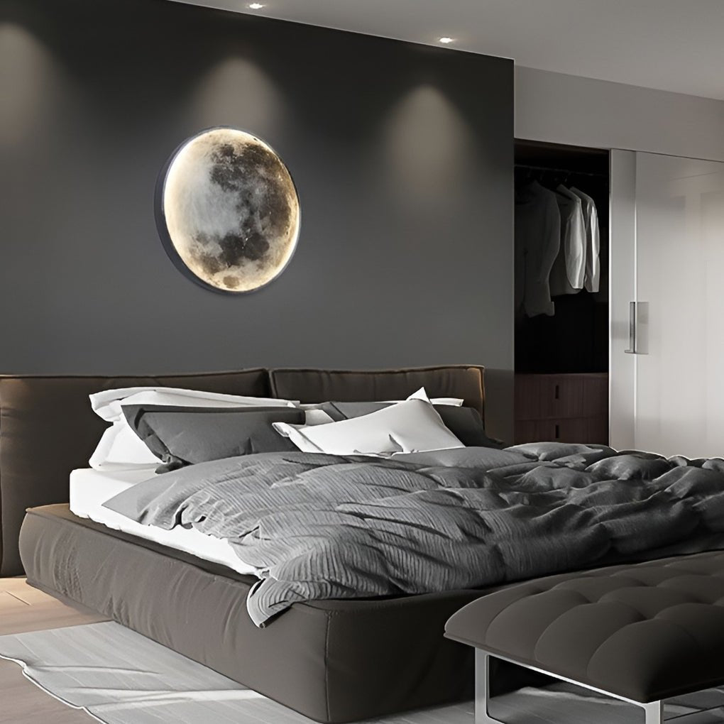 lunar moon dimmable led modern wall sconce stylish wall lamp lighting