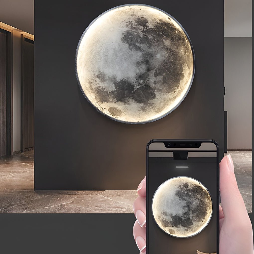lunar moon dimmable led modern wall sconce stylish wall lamp lighting