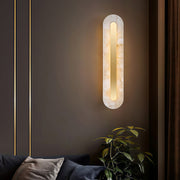Cloud Stone Wall Sconce — Brass, Gold Finish, LED 3000K, Round or Square, Small or Large