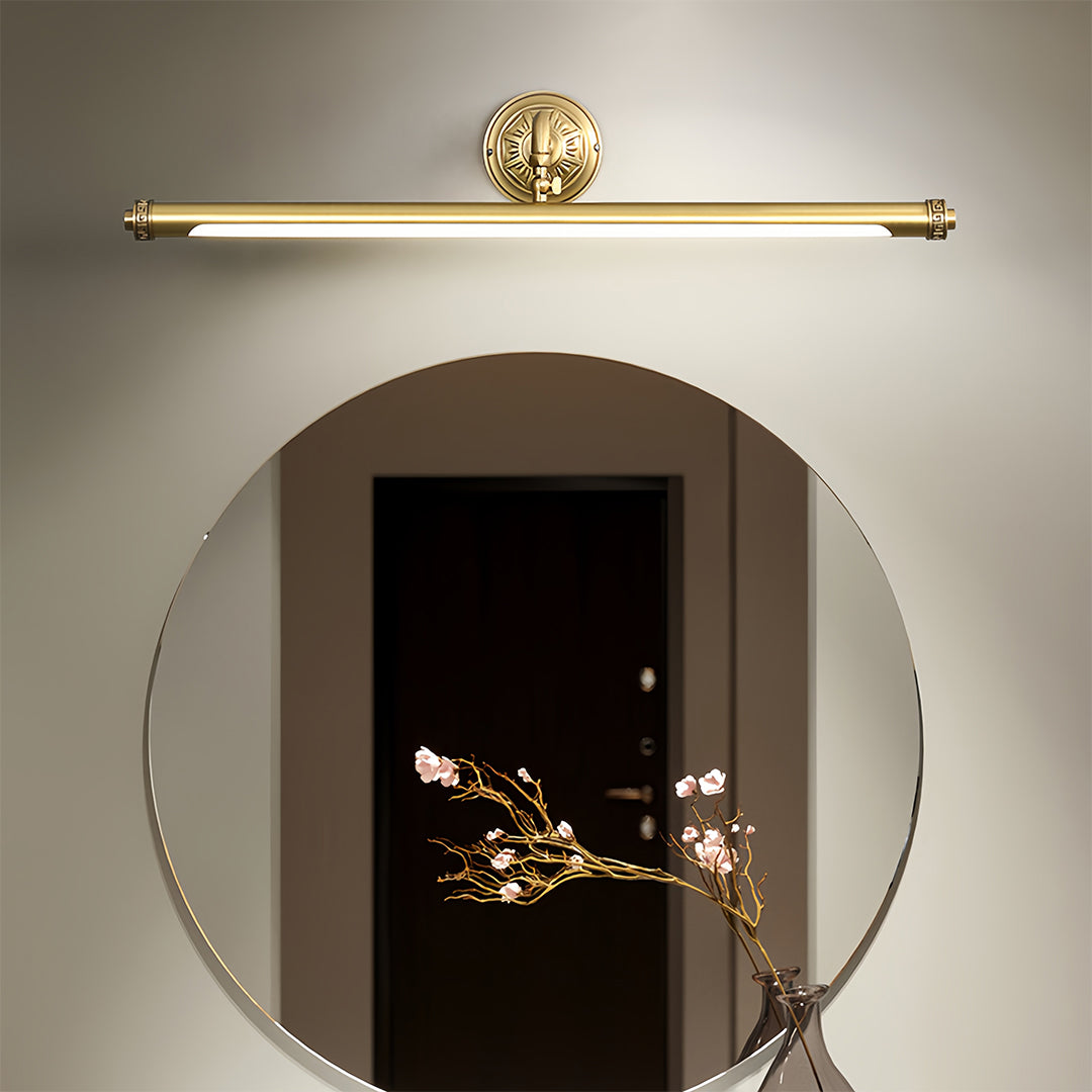 Gold Bathroom Vanity Light Bar — Full Copper, LED, 180° Adjustable, 7W / 9W / 12W, Multi-Color Temperature