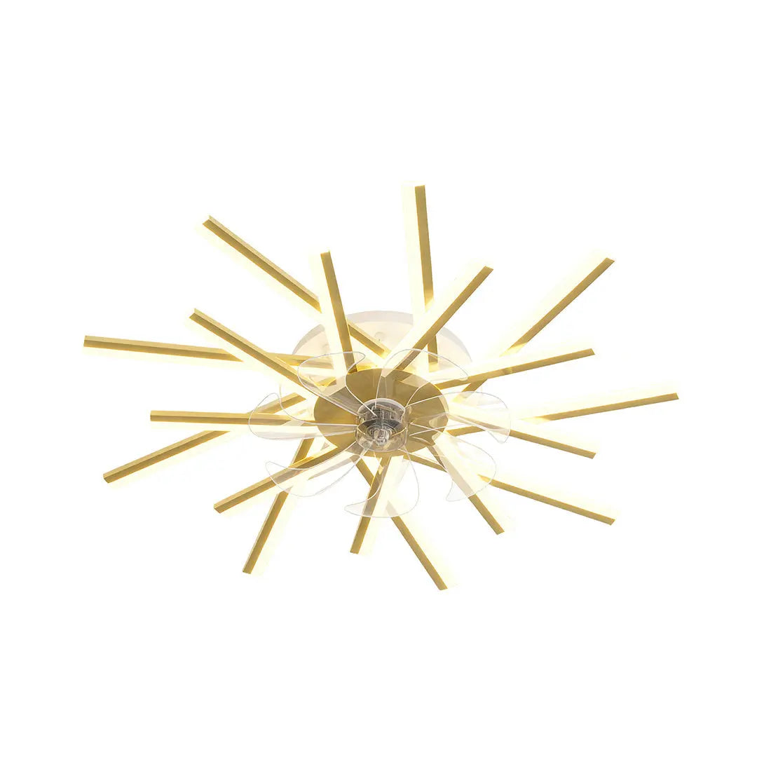 Industrial Metal Ceiling Fan with Light - Iron Body Design Luxe