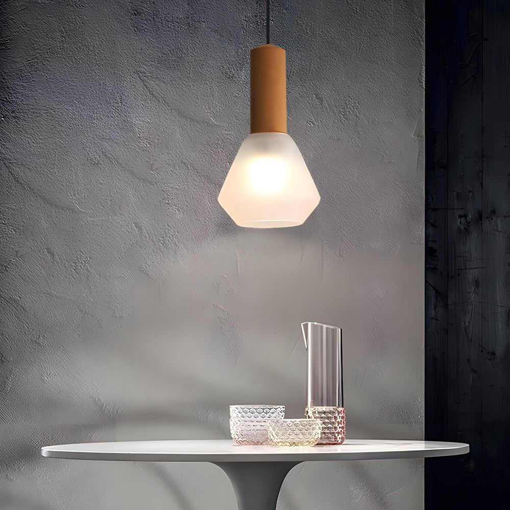 luxury copper glass jar pendant light 1 light wood ceiling fixture with cork and diamond glass suspension