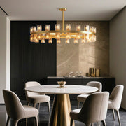 Multi-Tier Crystal Chandelier — Solid Copper Frame, 24- to 48-Light, G4, Black / Chrome / Copper Finish