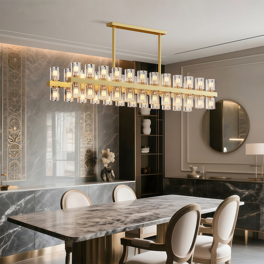 Multi-Tier Crystal Chandelier — Solid Copper Frame, 24- to 48-Light, G4, Black / Chrome / Copper Finish