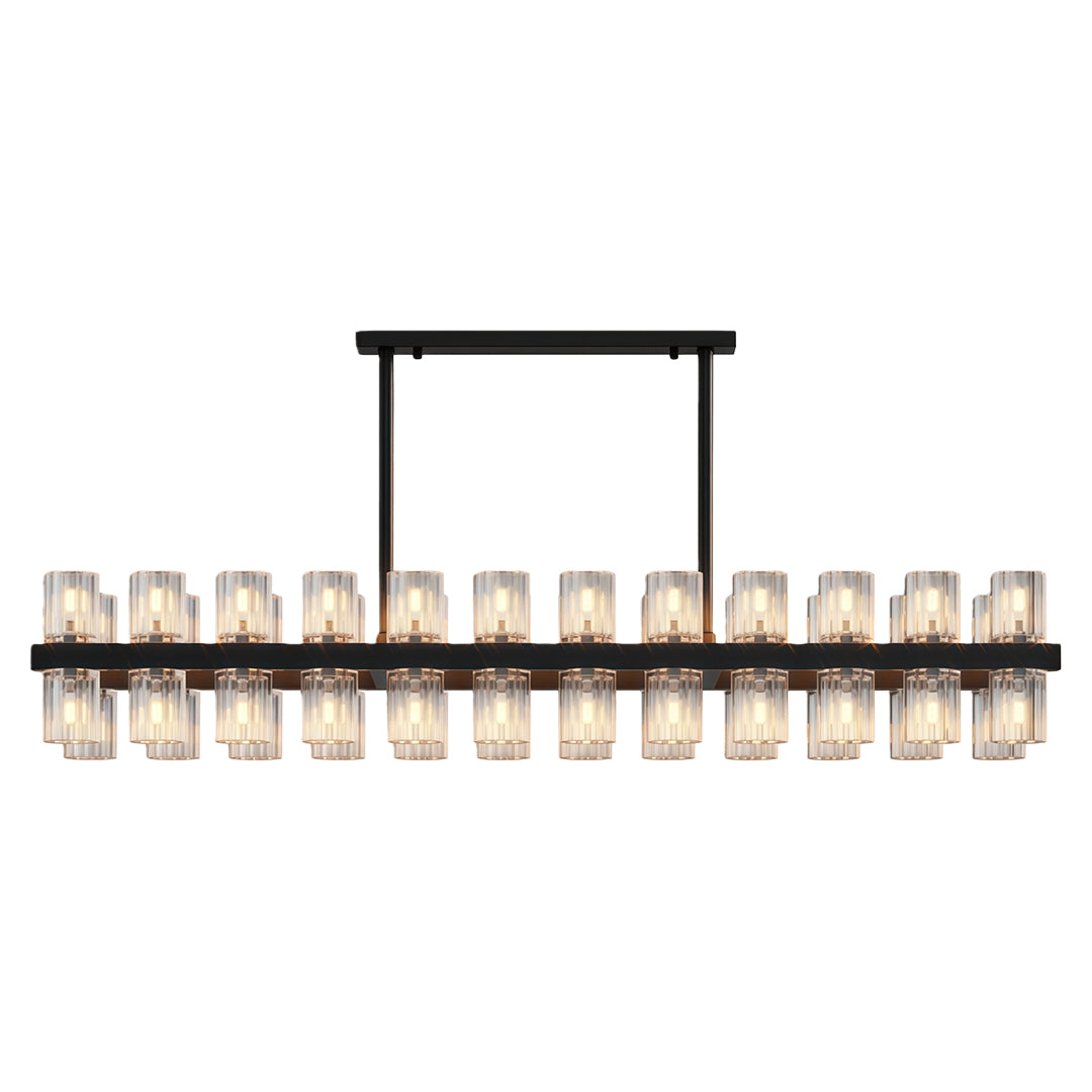 Multi-Tier Crystal Chandelier — Solid Copper Frame, 24- to 48-Light, G4, Black / Chrome / Copper Finish