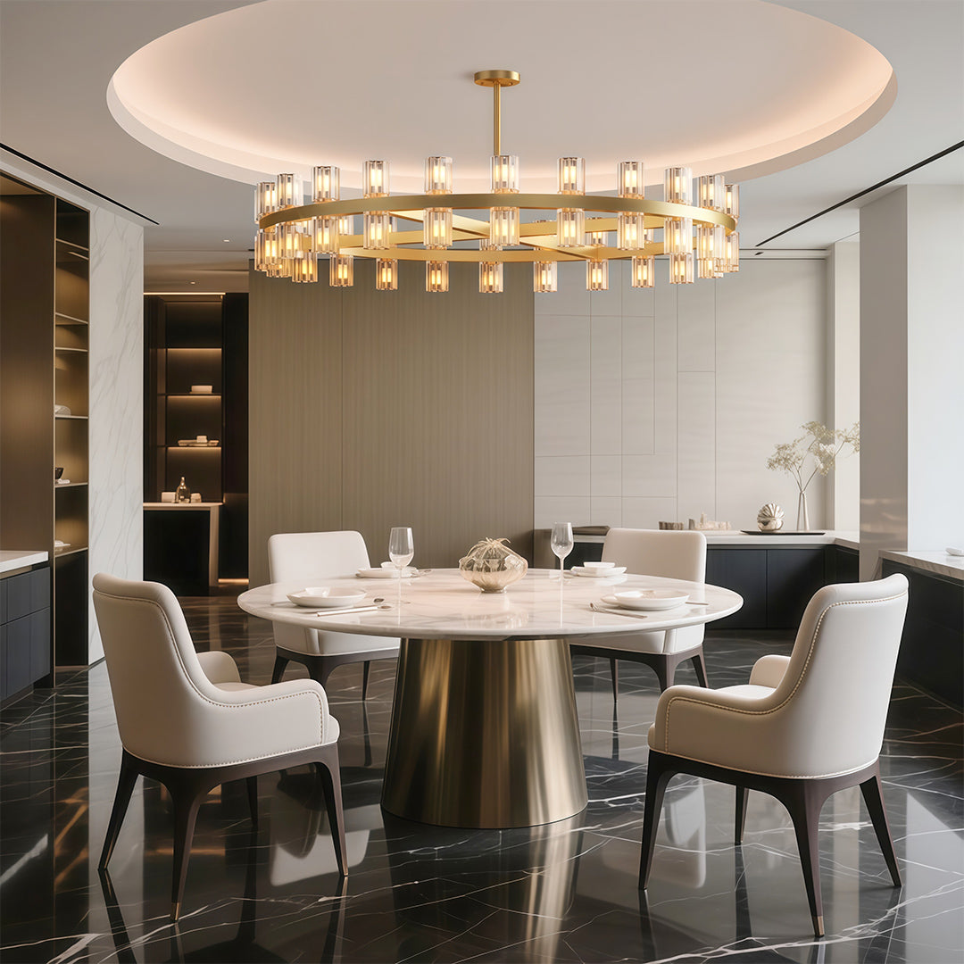 Multi-Tier Crystal Chandelier — Solid Copper Frame, 24- to 48-Light, G4, Black / Chrome / Copper Finish