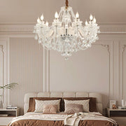 Retro Crystal Candlelight Chandelier — Metal and Glass, E14 5W LED 3000K, 8-Light or 10-Light