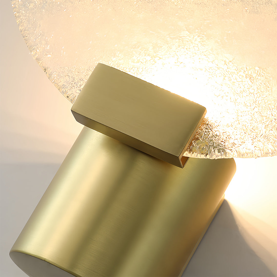 Round Glass Wall Sconce — Bronze Metal, G9, 3000K Warm Light, 9.8"