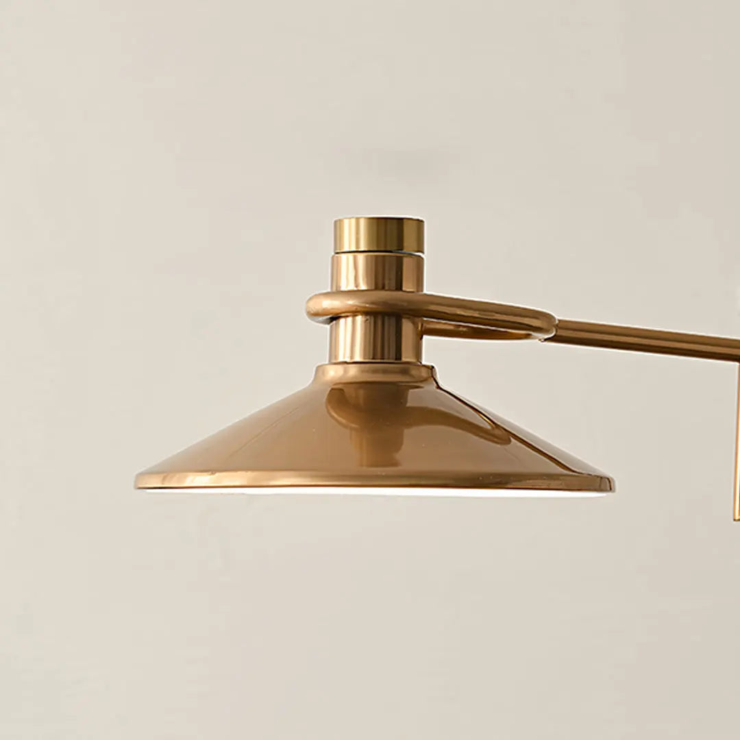 Adjustable Vintage Gold Floor Lamp - Tall Industrial Mid-Century Design Luxe