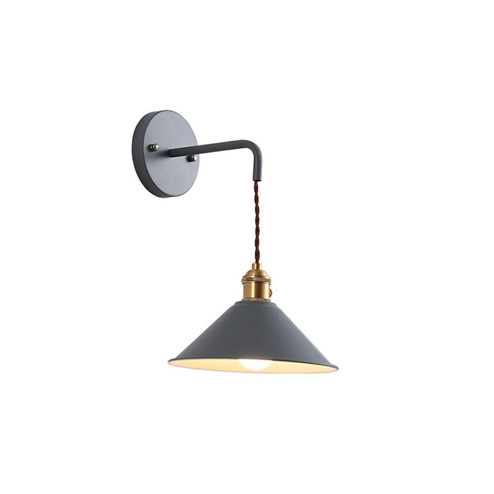Funnel-Shaped Diffused Wall Sconce — Painted Metal, 1-Light LED, 9" Diameter