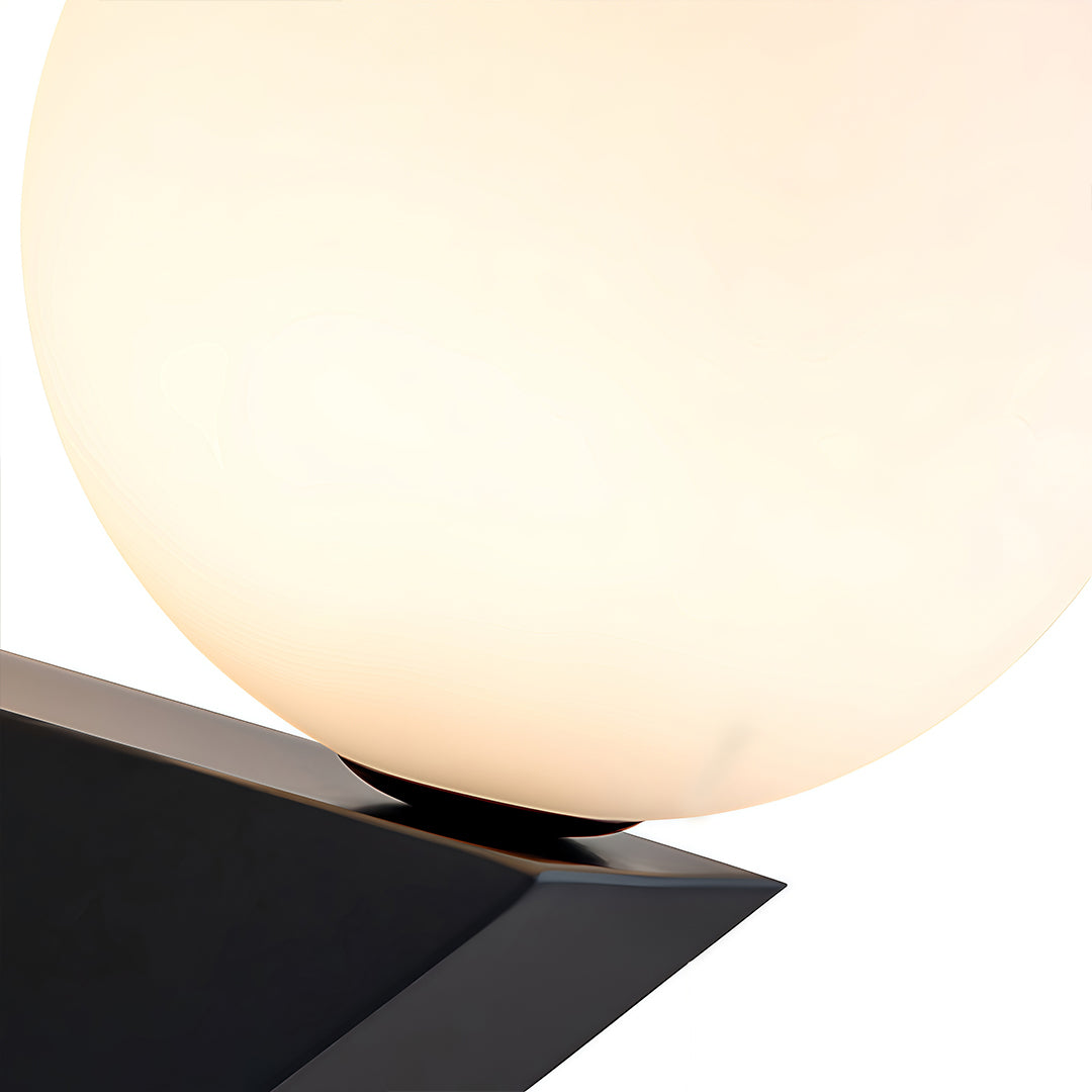 Minimalist Globe Wall Sconce — Clear Glass, Iron, G9 5W, 3-Step Dimming, Black or White