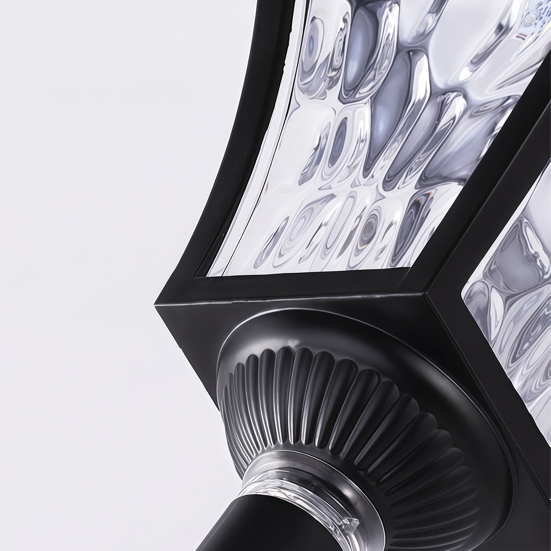 Solar Pathway Light — Black Die-Cast Aluminum, 2W LED, Dual Color Temperature (3000K / 6000K), IP65 Weatherproof, 28.74" H
