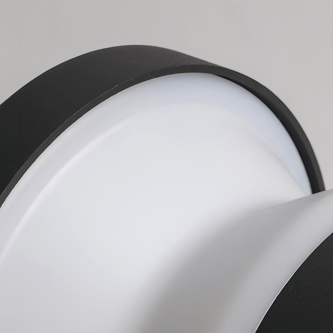 Modern Cylindrical Outdoor Bollard Path Light — Black Stainless Steel, 4W LED, IP54, 3000K Warm White