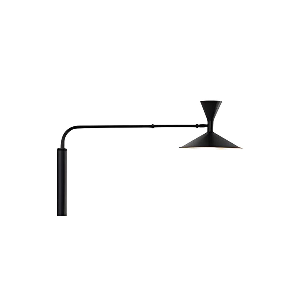 marseille swing arm wall lamp adjustable long metal arm trumpet sconce
