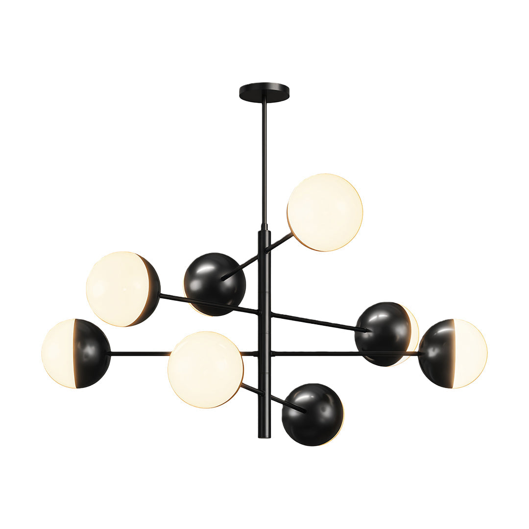 Magic Bean Globe Chandelier — Solid Copper Frame, Clear Glass Shades, G9, 35.4" / 39.4" / 43.3"