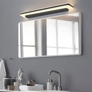 Linear LED Vanity Light Bar — Matte Black, Acrylic, Three-Step Dimming, 15.74"–39.37"