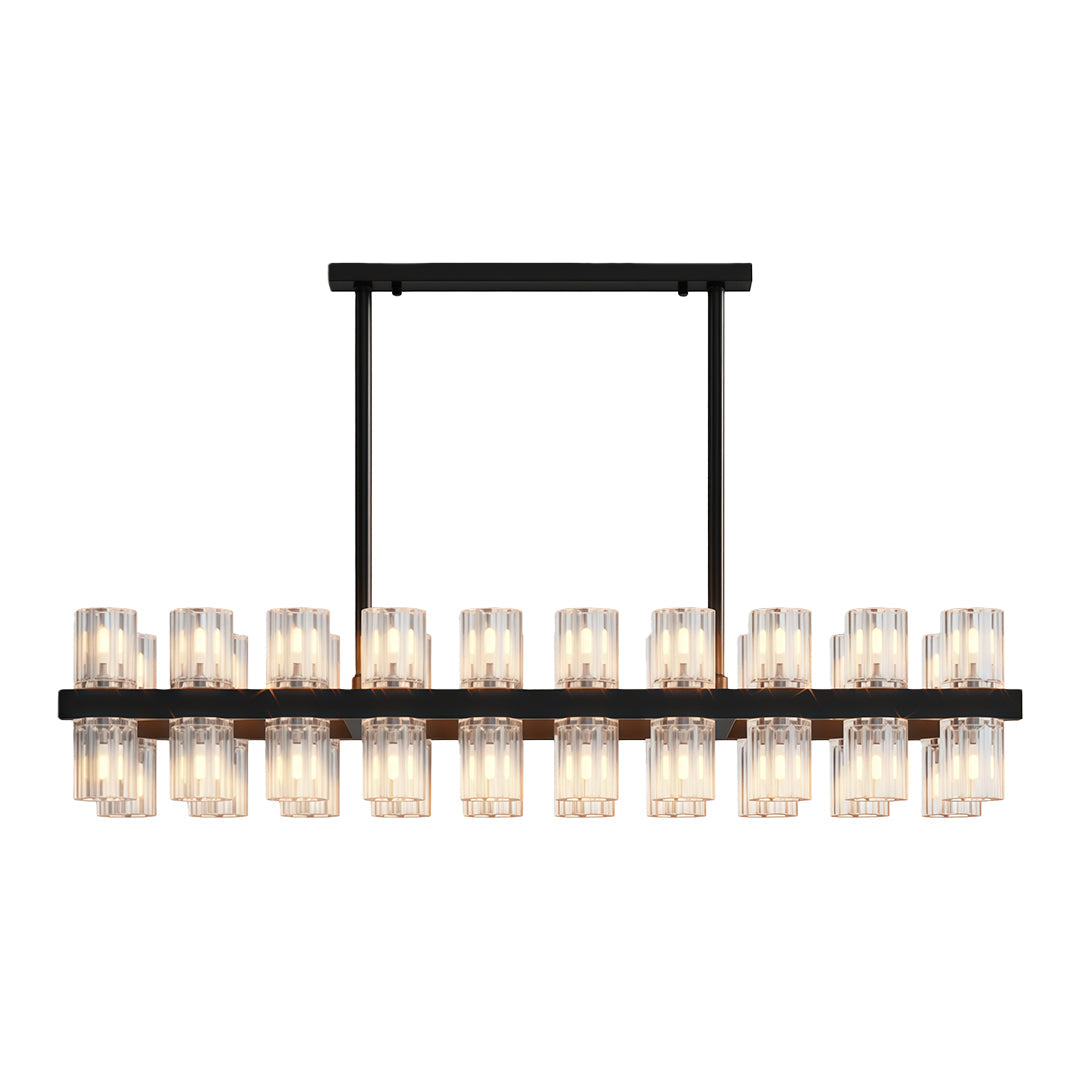 Multi-Tier Crystal Chandelier — Solid Copper Frame, 24- to 48-Light, G4, Black / Chrome / Copper Finish