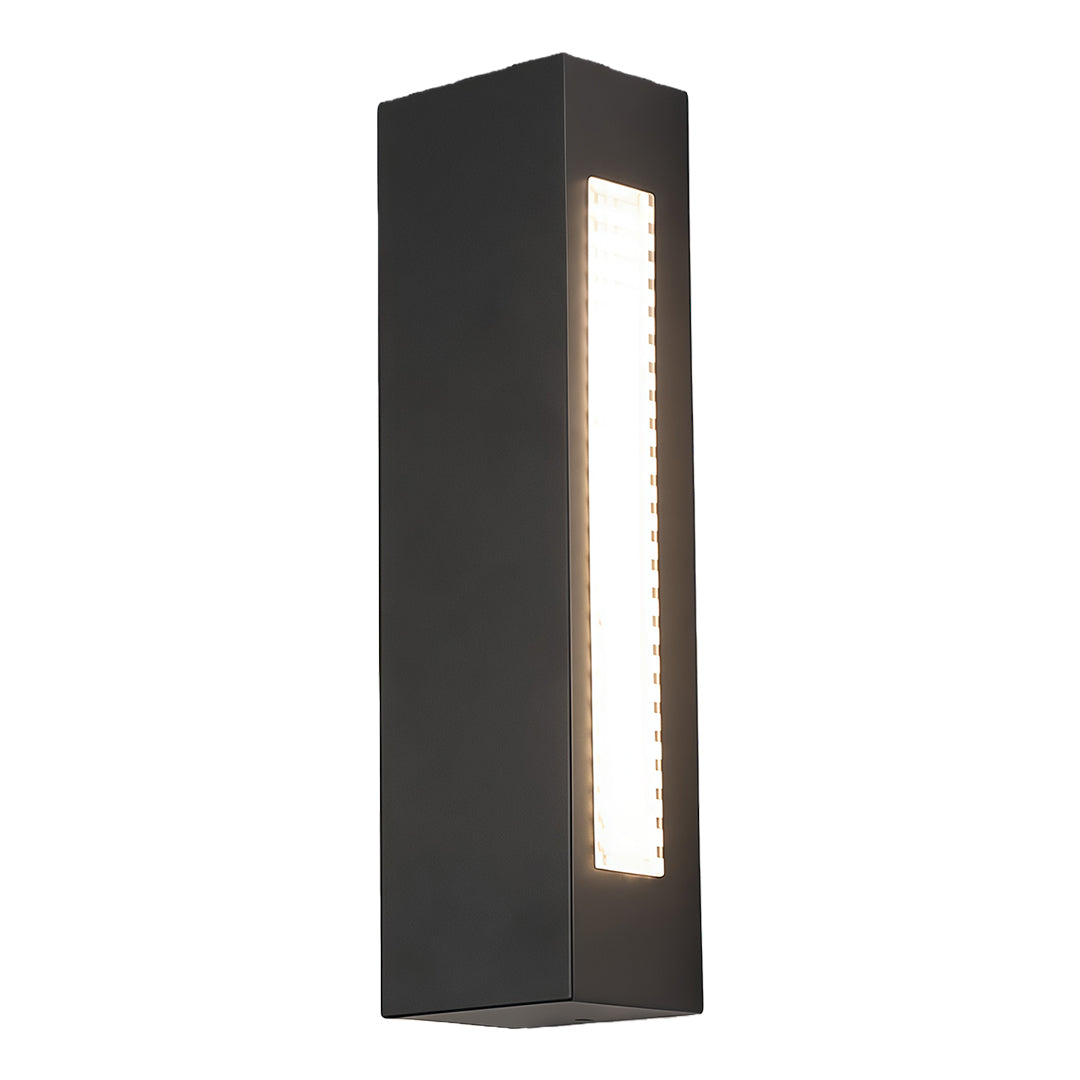 Modern Outdoor Wall Sconce — Black Iron, White Acrylic, LED, IP65 Weatherproof, 3000K / 4000K