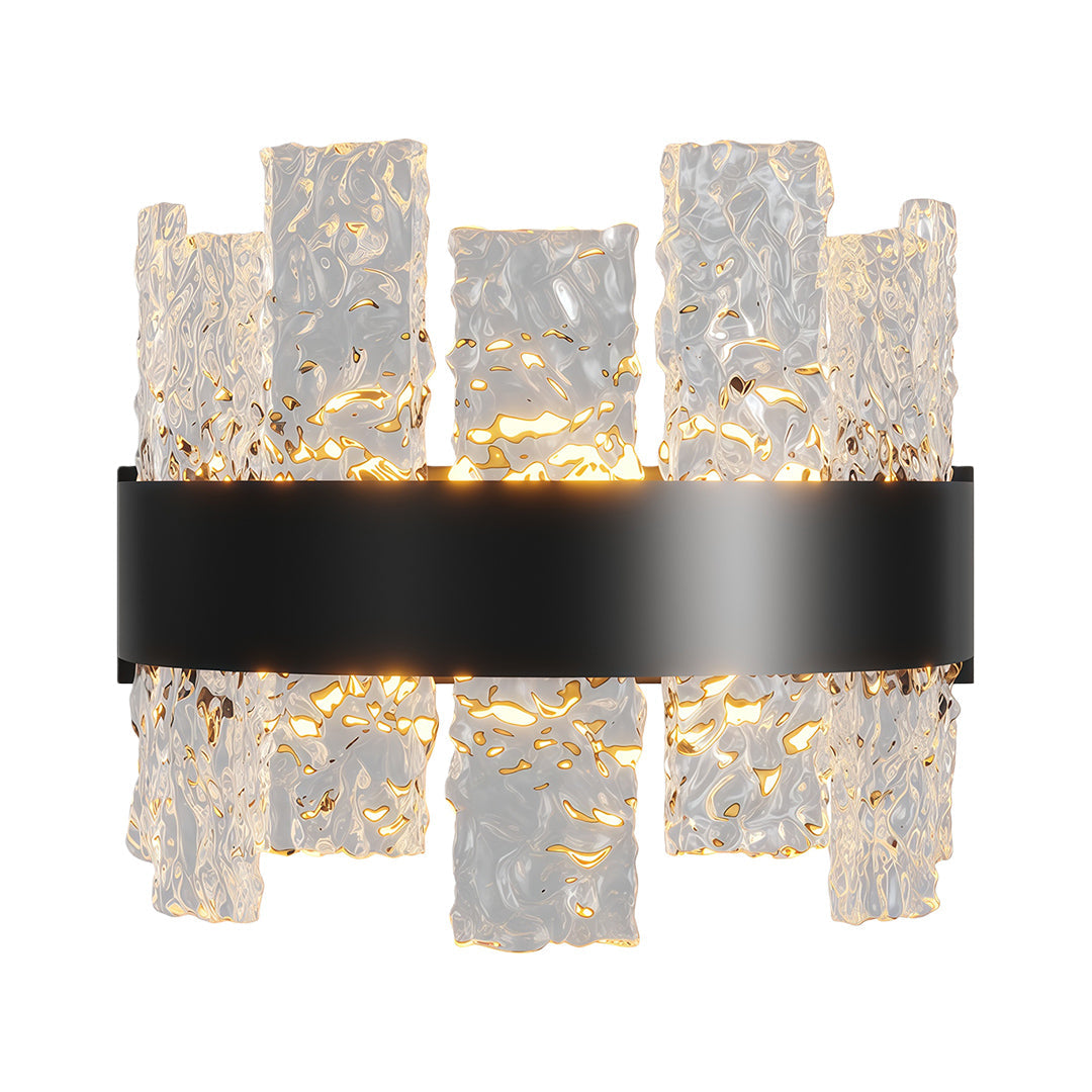 Minimalist Glass Wall Sconce — Solid Copper, 12W LED, Three-Color Temperature (3000K/4000K/6000K)