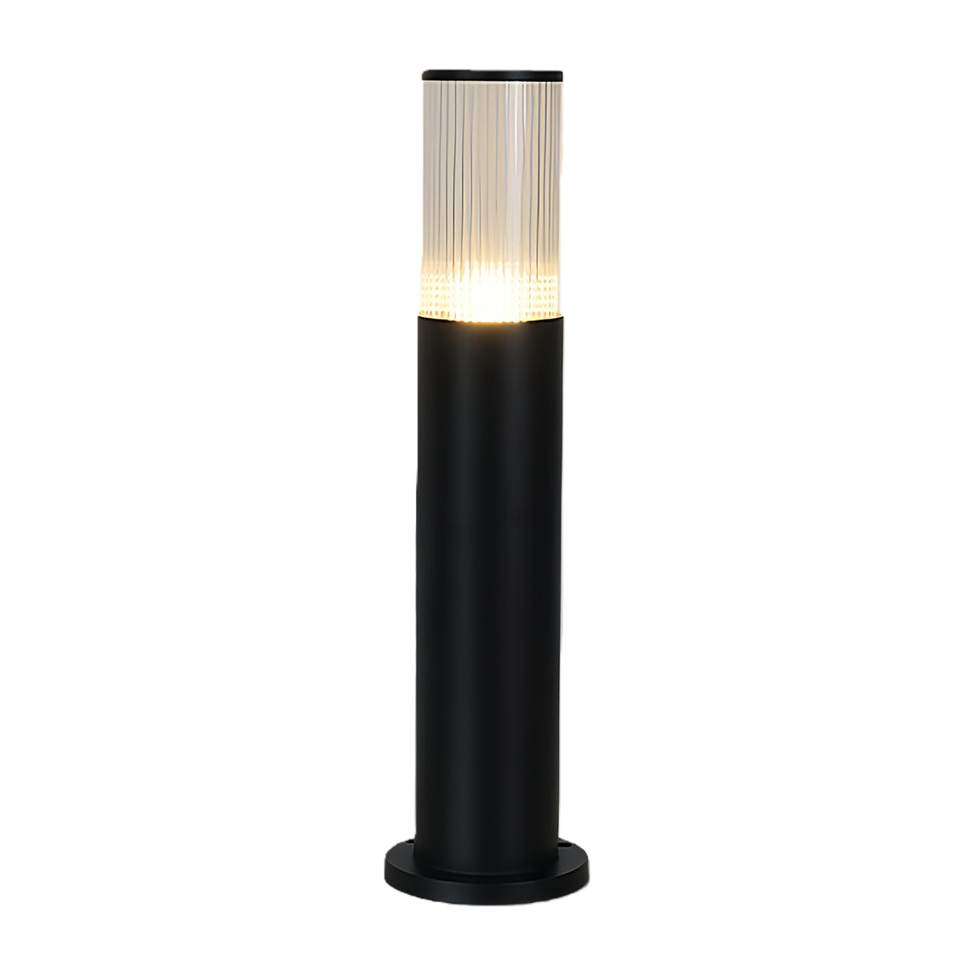 Cylindrical Outdoor Bollard Path Light — Aluminum & Acrylic, E27, IP65, 3 Heights (16", 24", 31")