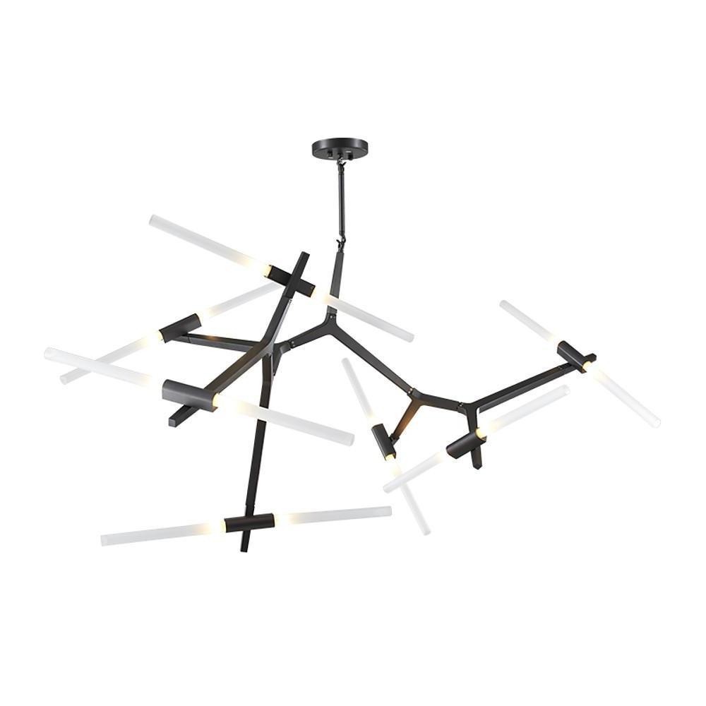 Sputnik Chandelier — Aluminum, 14-Light LED, 67" Wide, 3000K / 6500K