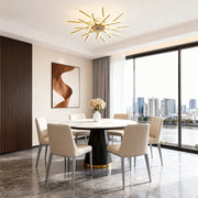 Industrial Metal Ceiling Fan with Light - Iron Body Design Luxe