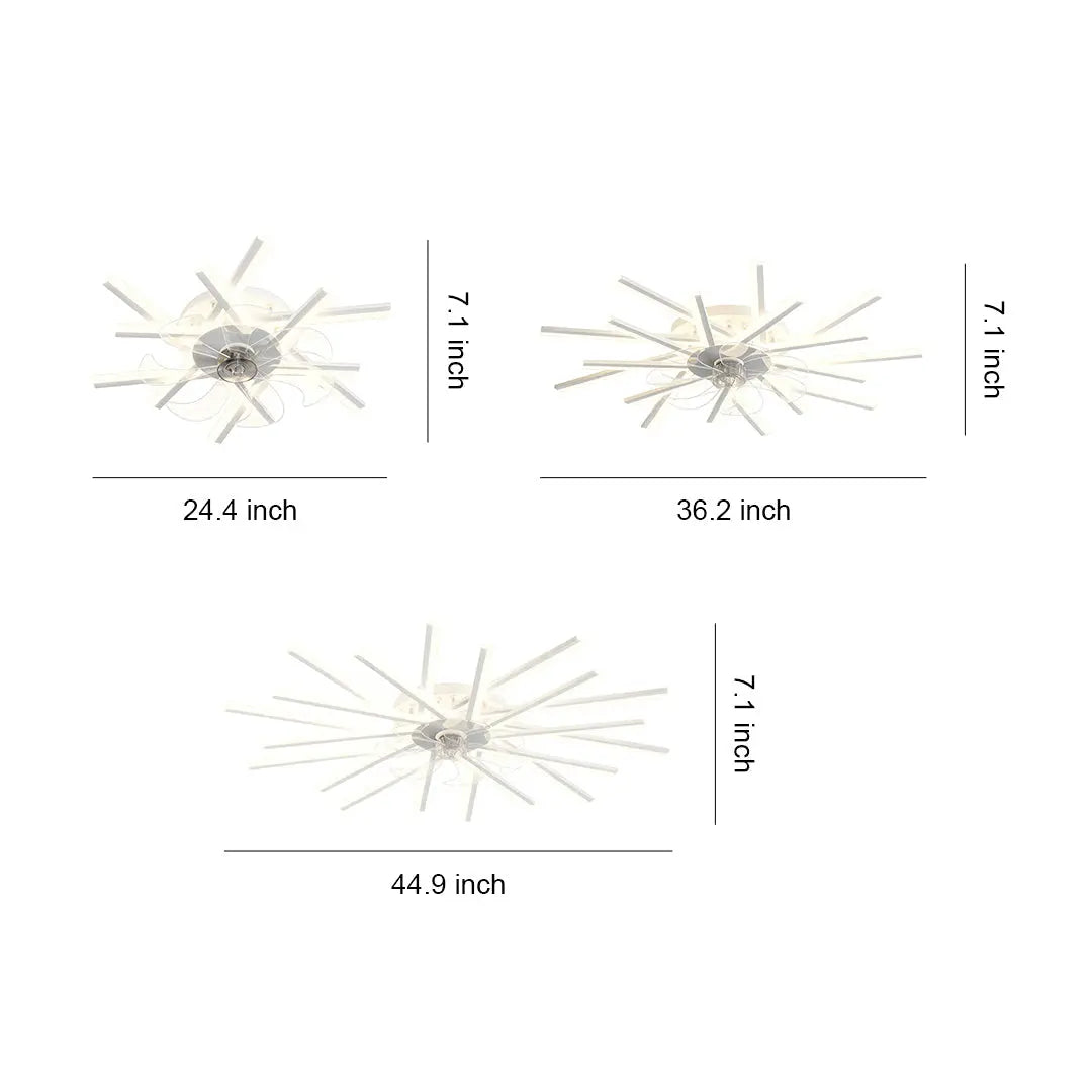 Industrial Metal Ceiling Fan with Light - Iron Body Design Luxe