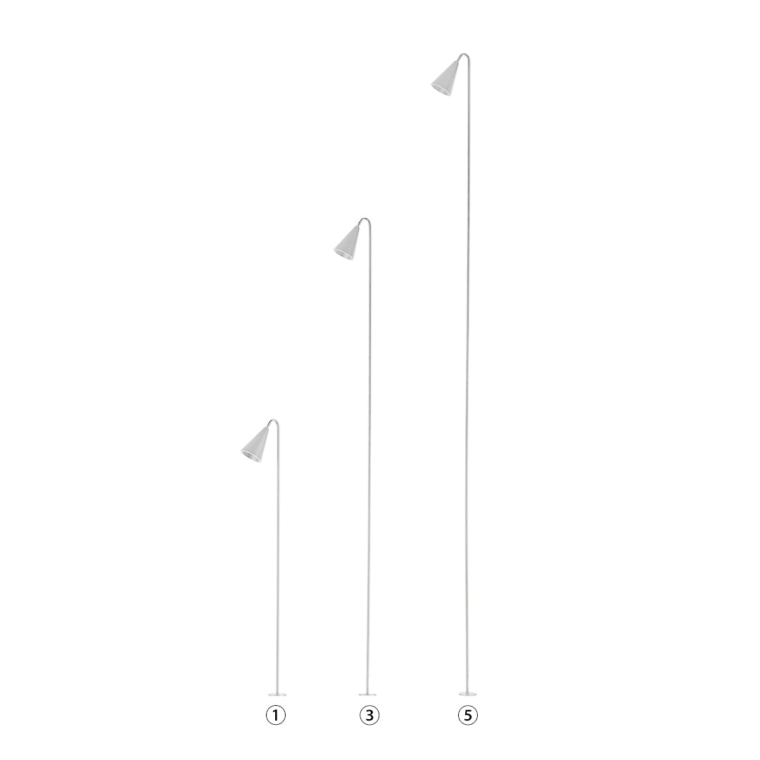 Modern Metal LED Pathway Lights — Aluminum with Acrylic Shade, 3000K Warm White, IP65, 3-Pack 18W or 5-Pack 35W, Black or White