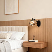 Minimalist Geometric Metal Wall Sconce — Acrylic Shade, Three-Step Dimming (3000K/4500K/6000K), Black or Gold