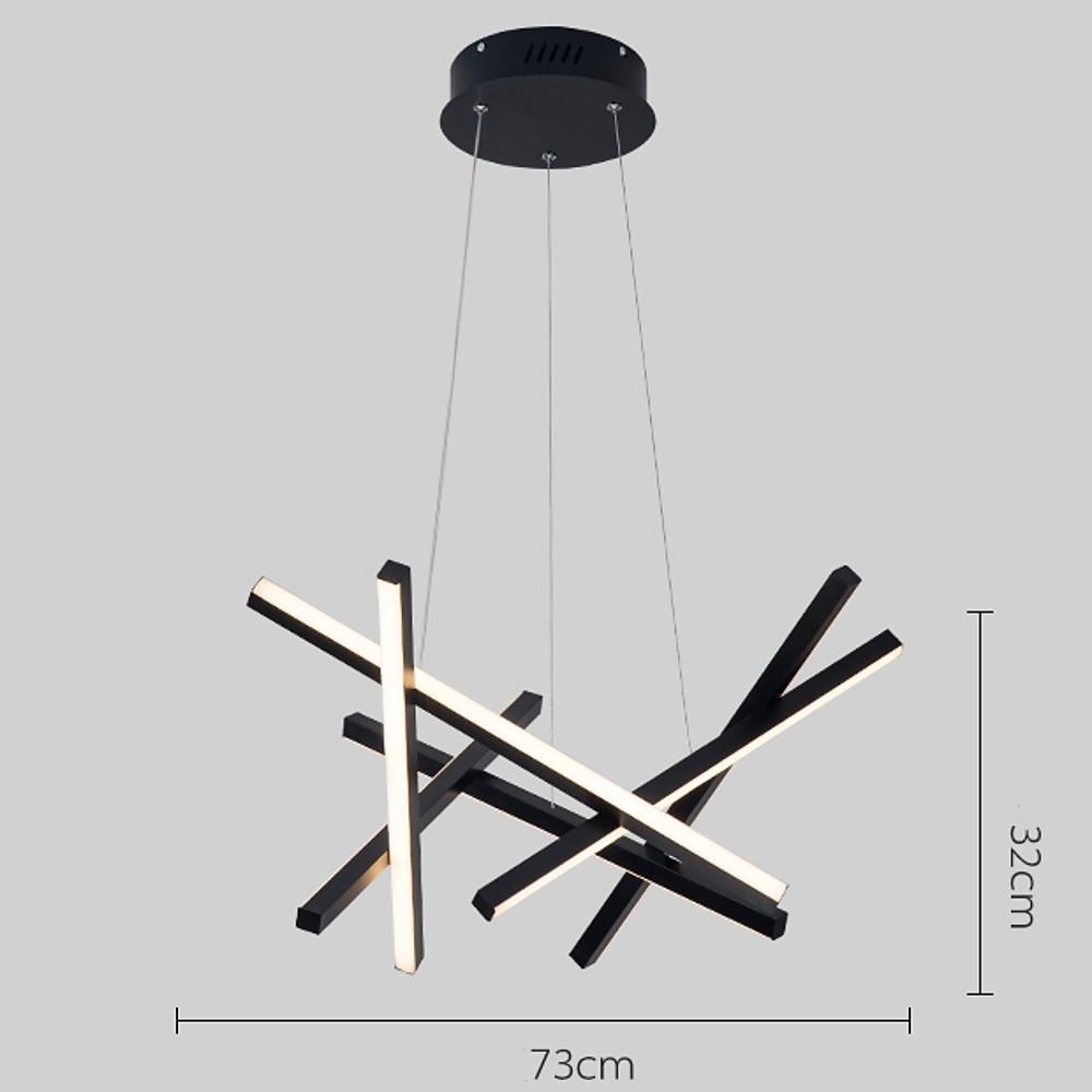 8-Light Sputnik Chandelier — Metal and Acrylic, LED, 3000K / 6000K, Adjustable Cord