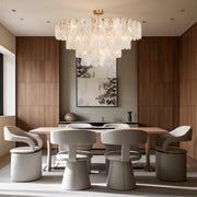 Mid-Century Modern Chandelier — Full-Copper Frame, Transparent Glass, E14, Multiple Sizes