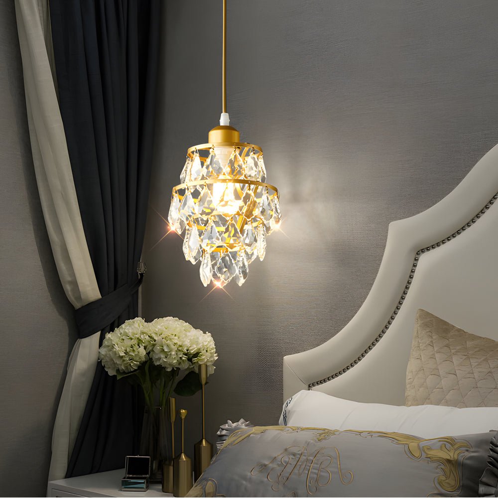 mini crystal pendant light 1 light small design
