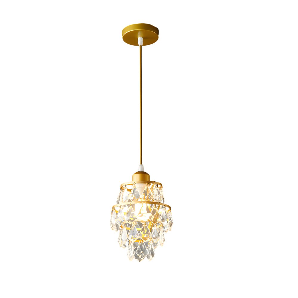 mini crystal pendant light 1 light small design