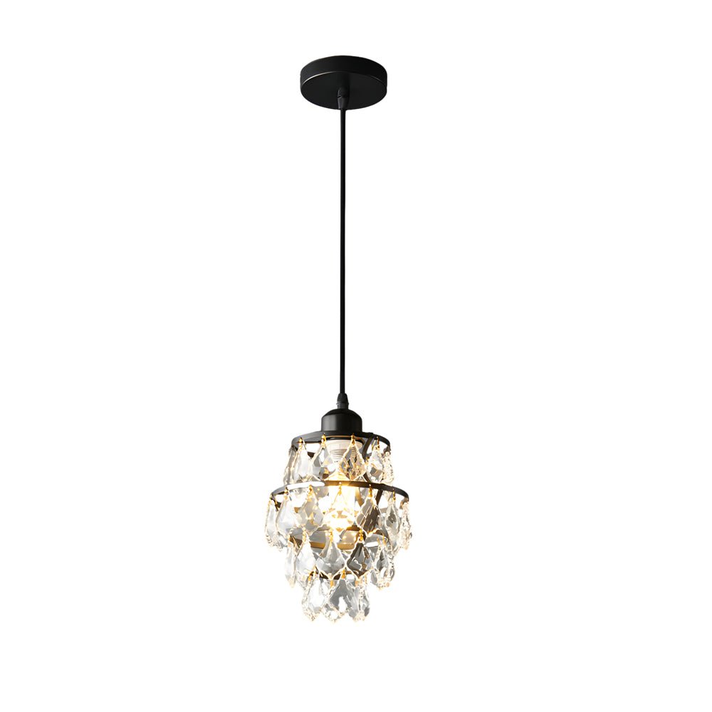 mini crystal pendant light 1 light small design