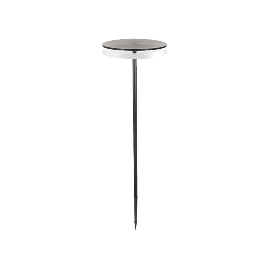 High-Pole Outdoor Path Light — Stainless Steel, Acrylic Shade, LED Warm White, IP65 Weatherproof