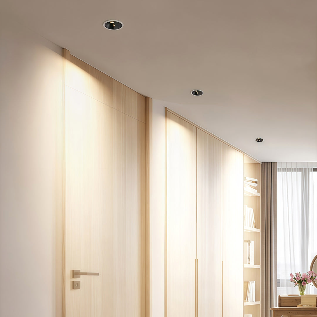 Adjustable Anti-Glare Recessed Spotlight — Aluminum & Acrylic, LED, 7W–20W, 3000K / 4000K / 6000K, 30° Adjustable, Ra90