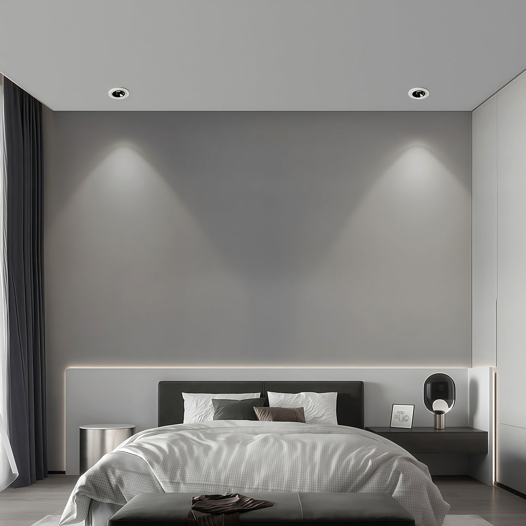 Directional Recessed Downlight — Aluminum, 7W / 10W, 3000K / 4000K / 6000K, Ra90, Anti-Glare, White or Black