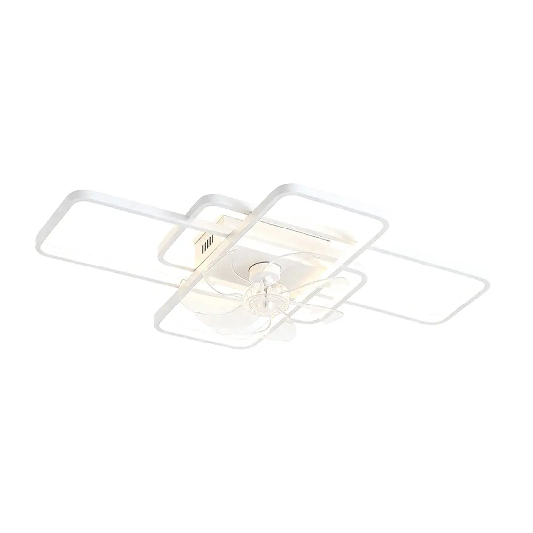 Large Ceiling Fan with Lights - Clear Acrylic Shade and ABS Blades Luxe