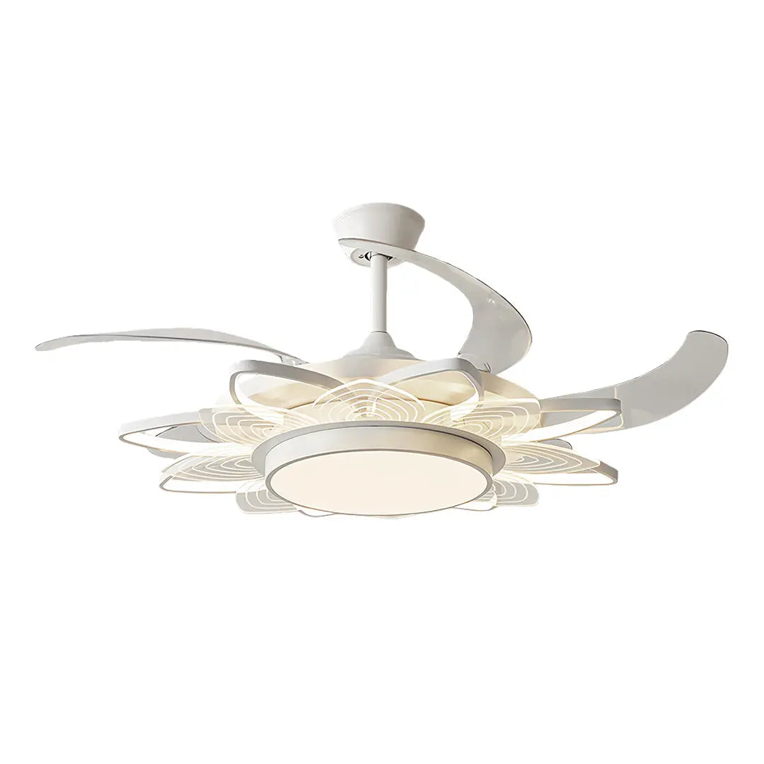 Minimalist Black Modern Ceiling Fan with Light - Iron Body Design Luxe