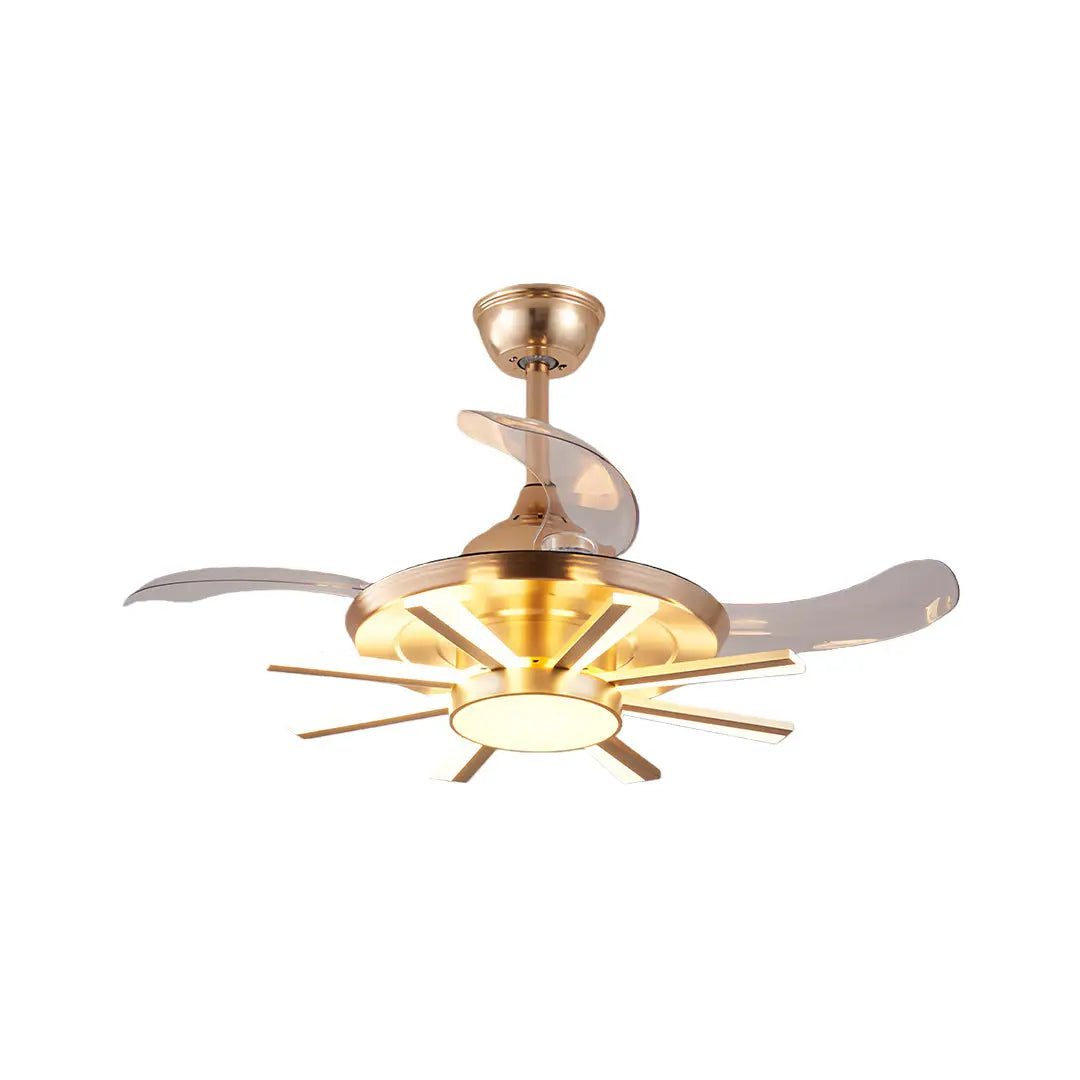 Luxury Multi-Head Iron Body Black Ceiling Fan with Light - Modern Design Luxe