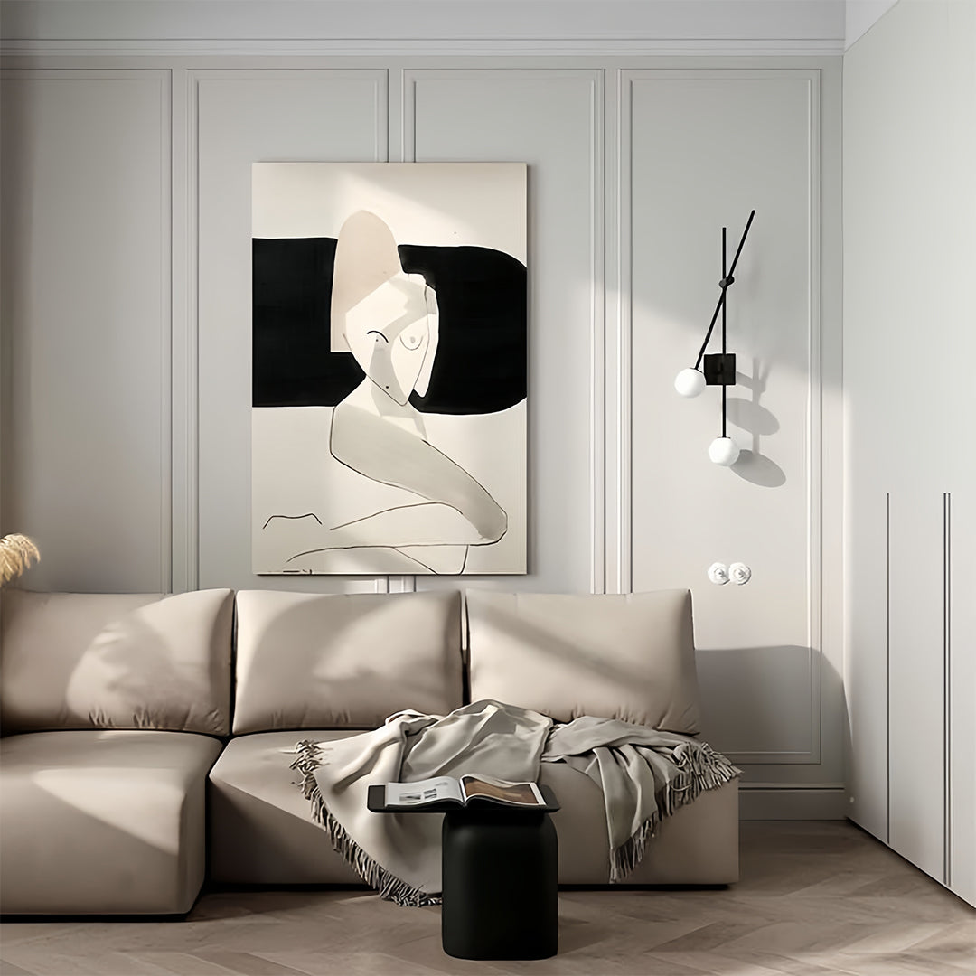 Mid-Century Modern Linear Double Wall Sconce — Iron and Glass, 2-Light, 5W LED, Hardwired, Black or Gold