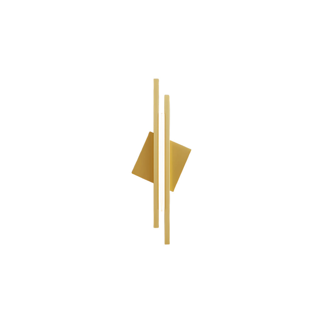 Geometric Diamond Linear Wall Sconce — Copper & Acrylic, 9W/10W/16W, 3-Step Dimming (3000K/4500K/6000K), Black/Gold Finish